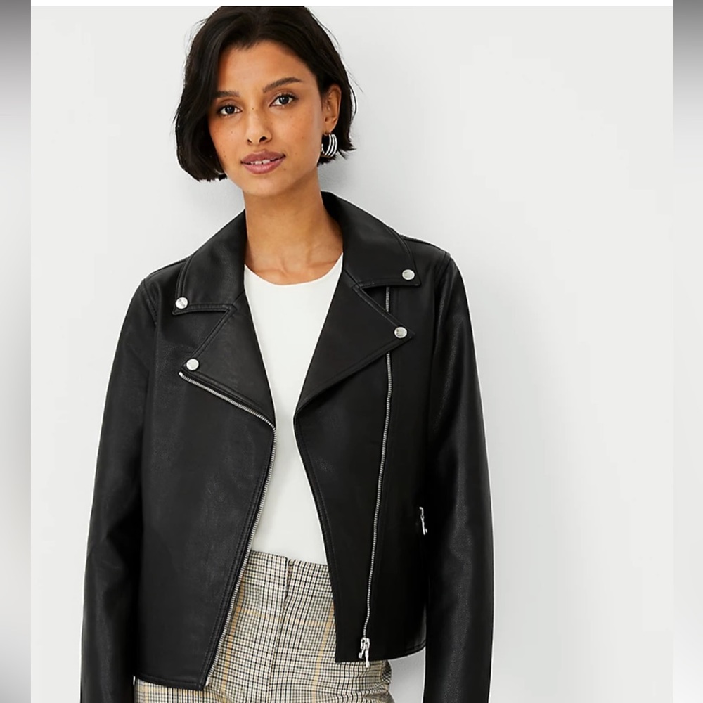 Ann Taylor Black Leather Jacket